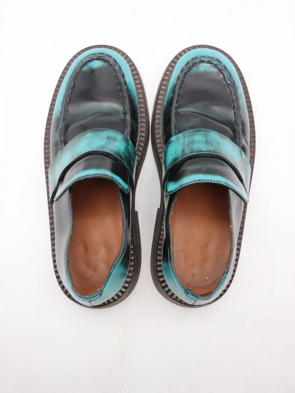 Marsèll Zucca Black Blue Leather Loafers Men's EU 43 EU Slip On Loafers Italy